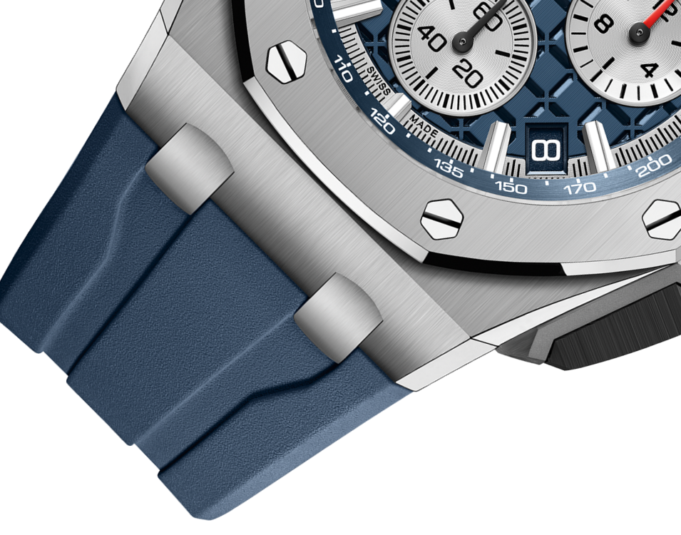 Blue Rubber Strap - Titanium Steel - Automatic - 43mm