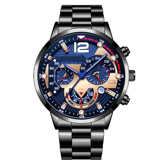 Black 904L Steel - Quartz - 40mm