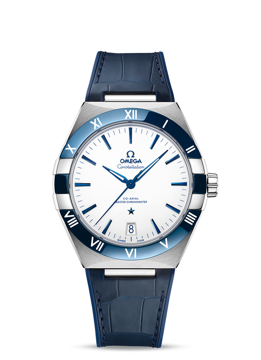 White Blue - Blue Leather - 41mm